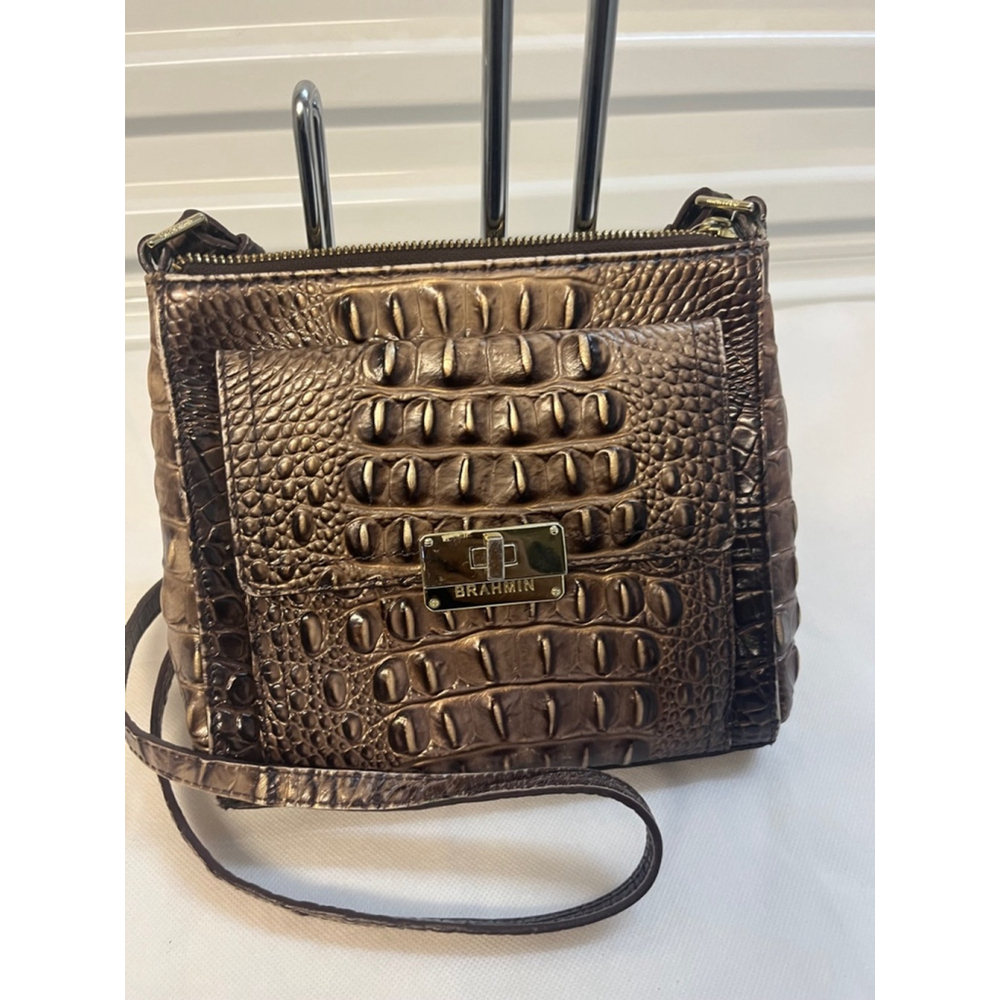 Brahmin Mimosa Convertible Cross Body Bag, Nutmeg (light brown)